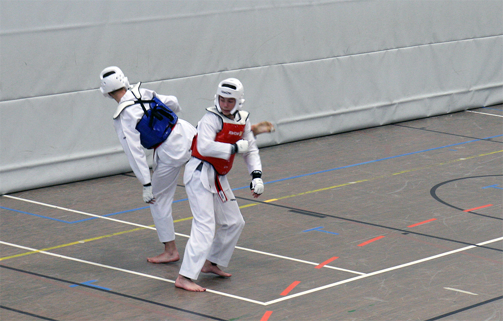 Das SSK-Taekwondo-Team bei der Dan-Prüfung in Alsdorf beim Wettkampf